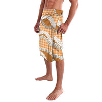 Orange Hawaii Tiare and Shell Lei Lavalava Hawaiian Palaka Luxury Vibes - Polynesian Pride