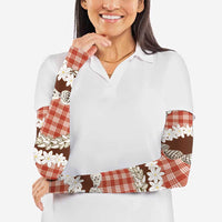Red Hawaii Tiare and Shell Lei Arm Sleeves Hawaiian Palaka Luxury Vibes - Polynesian Pride