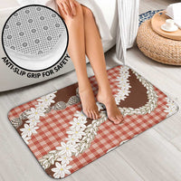 Red Hawaii Tiare and Shell Lei Bathroom Set Hawaiian Palaka Luxury Vibes - Polynesian Pride