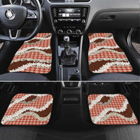 Red Hawaii Tiare and Shell Lei Car Mats Hawaiian Palaka Luxury Vibes - Polynesian Pride
