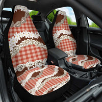 Red Hawaii Tiare and Shell Lei Car Seat Cover Hawaiian Palaka Luxury Vibes - Polynesian Pride