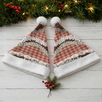 Red Hawaii Tiare and Shell Lei Christmas Santa Hat Hawaiian Palaka Luxury Vibes - Polynesian Pride