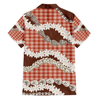 Red Hawaii Tiare and Shell Lei Family Matching Summer Maxi Dress and Hawaiian Shirt Hawaiian Palaka Luxury Vibes - Polynesian Pride