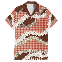 Red Hawaii Tiare and Shell Lei Family Matching Tank Maxi Dress and Hawaiian Shirt Hawaiian Palaka Luxury Vibes - Polynesian Pride