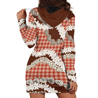 Red Hawaii Tiare and Shell Lei Hoodie Dress Hawaiian Palaka Luxury Vibes LT14 - Polynesian Pride