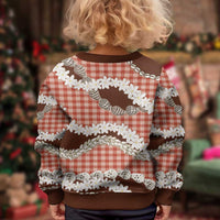 Red Hawaii Tiare and Shell Lei Kid Ugly Christmas Sweater Hawaiian Palaka Luxury Vibes - Polynesian Pride