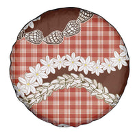 Red Hawaii Tiare and Shell Lei Spare Tire Cover Hawaiian Palaka Luxury Vibes - Polynesian Pride
