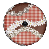 Red Hawaii Tiare and Shell Lei Spare Tire Cover Hawaiian Palaka Luxury Vibes - Polynesian Pride