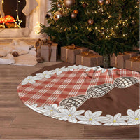 Red Hawaii Tiare and Shell Lei Tree Skirt Hawaiian Palaka Luxury Vibes - Polynesian Pride