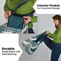 Dark Cyan Hawaii Tiare and Shell Lei Grocery Bag Hawaiian Palaka Luxury Vibes - Polynesian Pride