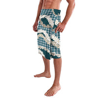 Dark Cyan Hawaii Tiare and Shell Lei Lavalava Hawaiian Palaka Luxury Vibes - Polynesian Pride