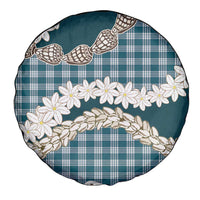 Dark Cyan Hawaii Tiare and Shell Lei Spare Tire Cover Hawaiian Palaka Luxury Vibes - Polynesian Pride
