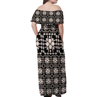 Aloha Hawaii Shell Quilt Family Matching Off Shoulder Maxi Dress and Hawaiian Shirt Seamless Style LT14 - Polynesian Pride