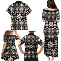 Aloha Hawaii Shell Quilt Family Matching Puletasi and Hawaiian Shirt Seamless Style LT14 - Polynesian Pride
