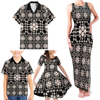 Aloha Hawaii Shell Quilt Family Matching Tank Maxi Dress and Hawaiian Shirt Seamless Style LT14 - Polynesian Pride