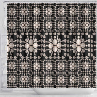 Aloha Hawaii Shell Quilt Shower Curtain Seamless Style - Polynesian Pride