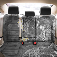Gray Polynesian Tribal Frangipani Tropical Vibe Back Car Seat Cover