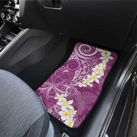 Pink Polynesian Tribal Frangipani Tropical Vibe Car Mats