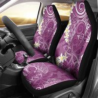 Pink Polynesian Tribal Frangipani Tropical Vibe Car Seat Cover