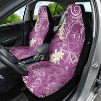 Pink Polynesian Tribal Frangipani Tropical Vibe Car Seat Cover