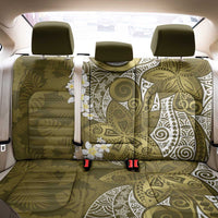 Gold Polynesian Tribal Frangipani Tropical Vibe Back Car Seat Cover