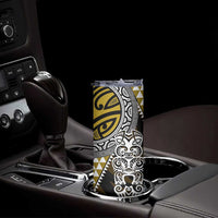 Yellow Aotearoa Niho Taniwha Skinny Tumbler Maori Mythology Tooth - Taniko Motifs LT14 - Polynesian Pride