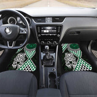 Green Aotearoa Niho Taniwha Car Mats Maori Mythology Tooth - Taniko Motifs