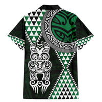 Green Aotearoa Niho Taniwha Family Matching Mermaid Dress and Hawaiian Shirt Maori Mythology Tooth - Taniko Motifs LT14 - Polynesian Pride