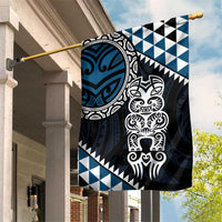 Blue Aotearoa Niho Taniwha Garden Flag Maori Mythology Tooth - Taniko Motifs