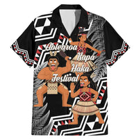 Aotearoa Kapa Haka Family Matching Mermaid Dress and Hawaiian Shirt 2025 Festival - Traditional Maori Dance LT14 Dad's Shirt - Short Sleeve Black - Polynesian Pride
