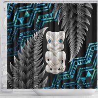 Aotearoa Taniko Paua Shell With Hei Tiki Shower Curtain