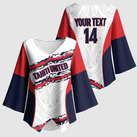 AS Venus Tahiti Football Custom Kimono Sleeve Blouse Go Champions Polynesian Pattern