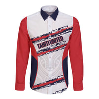 AS Venus Tahiti Football Custom Long Sleeve Button Shirt Go Champions Polynesian Pattern