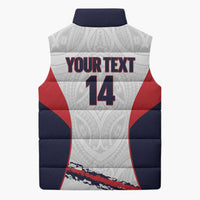 AS Venus Tahiti Football Custom Sleeveless Puffer Jacket Go Champions Polynesian Pattern