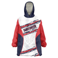 AS Venus Tahiti Football Custom Wearable Blanket Hoodie Go Champions Polynesian Pattern
