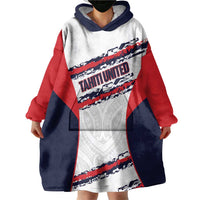 AS Venus Tahiti Football Custom Wearable Blanket Hoodie Go Champions Polynesian Pattern