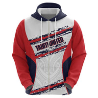 AS Venus Tahiti Football Custom Zip Hoodie Go Champions Polynesian Pattern