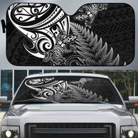 New Zealand Lizard Auto Sun Shade Silver Fern Aotearoa Maori - Polynesian Pride