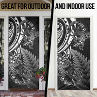 New Zealand Lizard Door Cover Silver Fern Aotearoa Maori - Polynesian Pride