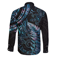 New Zealand Lizard Family Matching Mermaid Dress and Hawaiian Shirt Silver Fern Aotearoa Maori With Paua Shell LT14 - Polynesian Pride