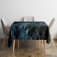 New Zealand Lizard Tablecloth Silver Fern Aotearoa Maori With Paua Shell