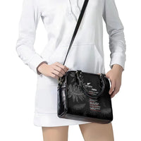 Custom New Zealand Haka Rugby Shoulder Handbag 2024 Pacific Go Black Silver Fern
