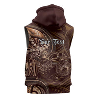 Personalised Polynesia Zodiac Capricorn Sleeveless Hoodie Galaxy Polynesian Pattern Chest Tattoo Style