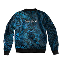Personalised Polynesia Zodiac Pisces Bomber Jacket Galaxy Polynesian Pattern Chest Tattoo Style LT14 - Polynesian Pride