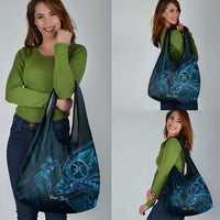 Personalised Polynesia Zodiac Pisces Grocery Bag Galaxy Polynesian Pattern Chest Tattoo Style