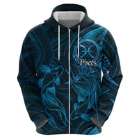 Personalised Polynesia Zodiac Pisces Hoodie Galaxy Polynesian Pattern Chest Tattoo Style
