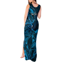Personalised Polynesia Zodiac Pisces Tank Maxi Dress Galaxy Polynesian Pattern Chest Tattoo Style LT14 - Polynesian Pride