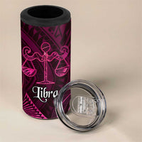 Personalised Polynesia Zodiac Libra 4 in 1 Can Cooler Tumbler Galaxy Polynesian Pattern Chest Tattoo Style