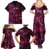 Personalised Polynesia Zodiac Libra Family Matching Summer Maxi Dress and Hawaiian Shirt Galaxy Polynesian Pattern Chest Tattoo Style LT14 - Polynesian Pride