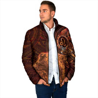 Personalised Polynesia Zodiac Leo Padded Jacket Galaxy Polynesian Pattern Chest Tattoo Style LT14 - Polynesian Pride